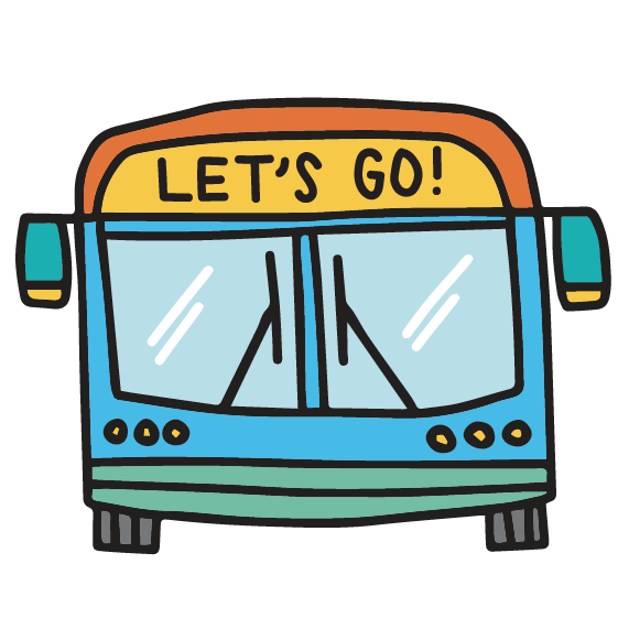 bus that says Let's Go